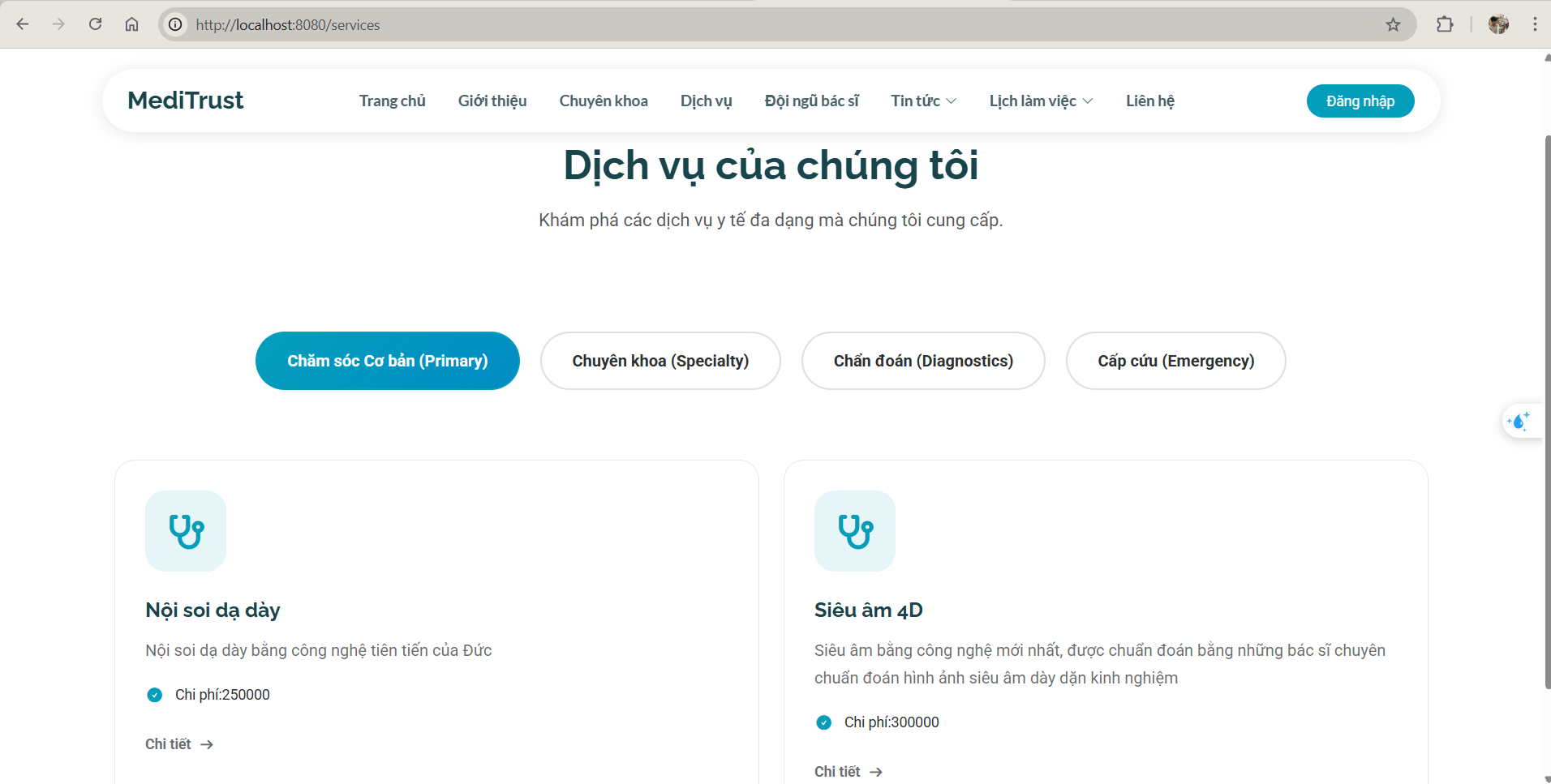 Trang quản trị Admin